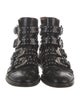 Givenchy Embossed Leather Studded Accents Combat Boots