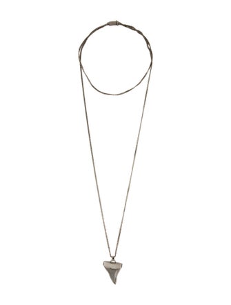 Givenchy Shark Tooth Double Strand Pendant Necklace