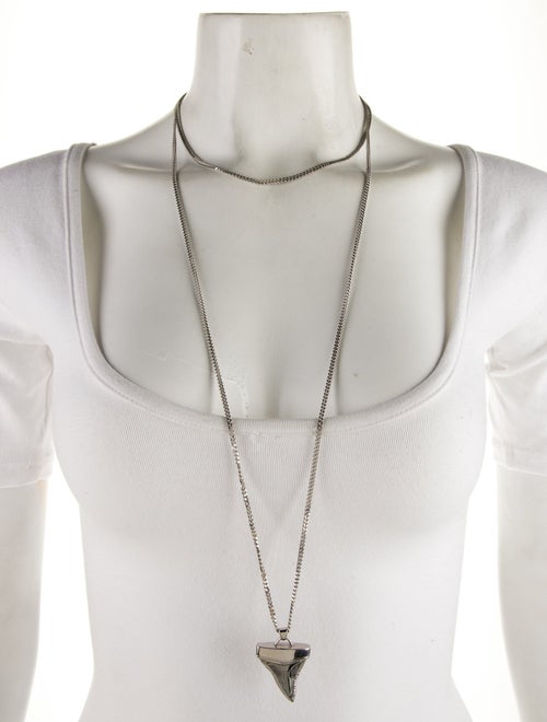 Givenchy Shark Tooth Double Strand Pendant Necklace