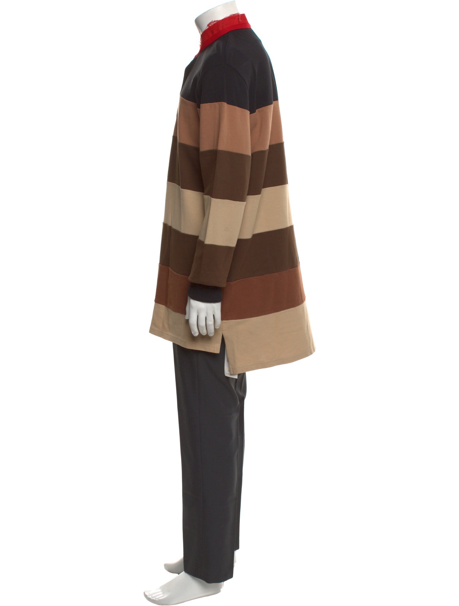 Givenchy Striped V-Neck Polo Shirt