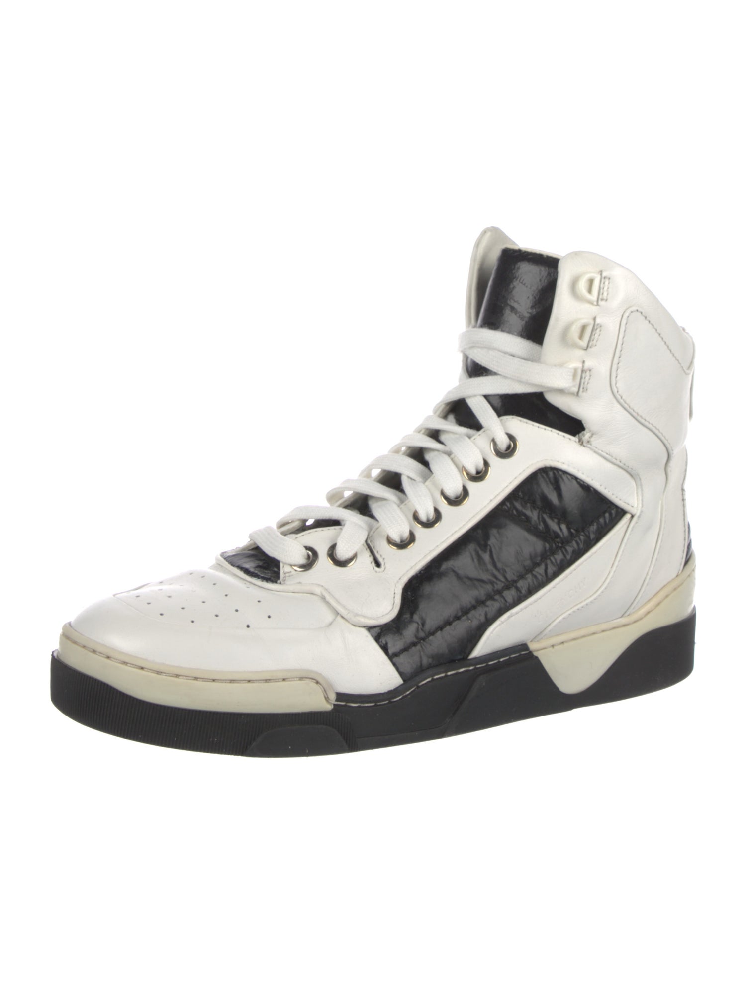 Givenchy Leather Colorblock Pattern Sneakers