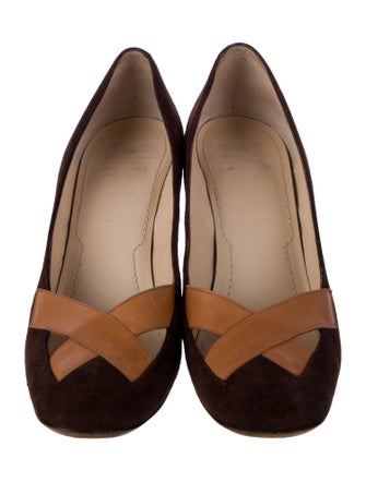 Givenchy Suede Colorblock Pattern Pumps