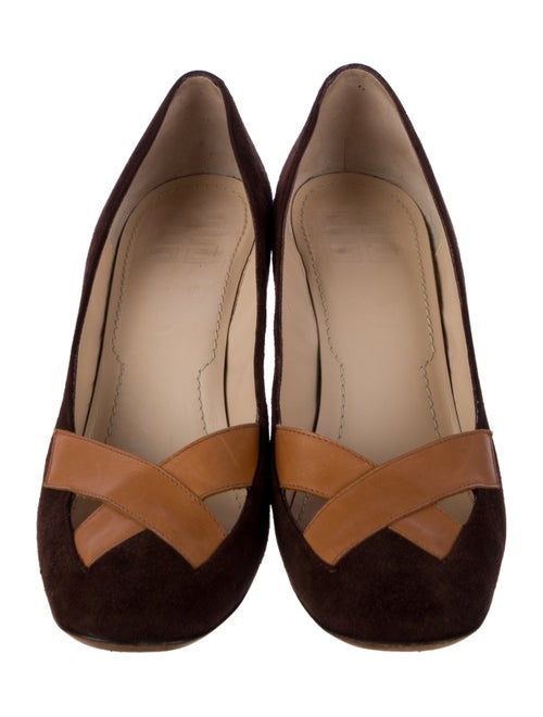 Givenchy Suede Colorblock Pattern Pumps