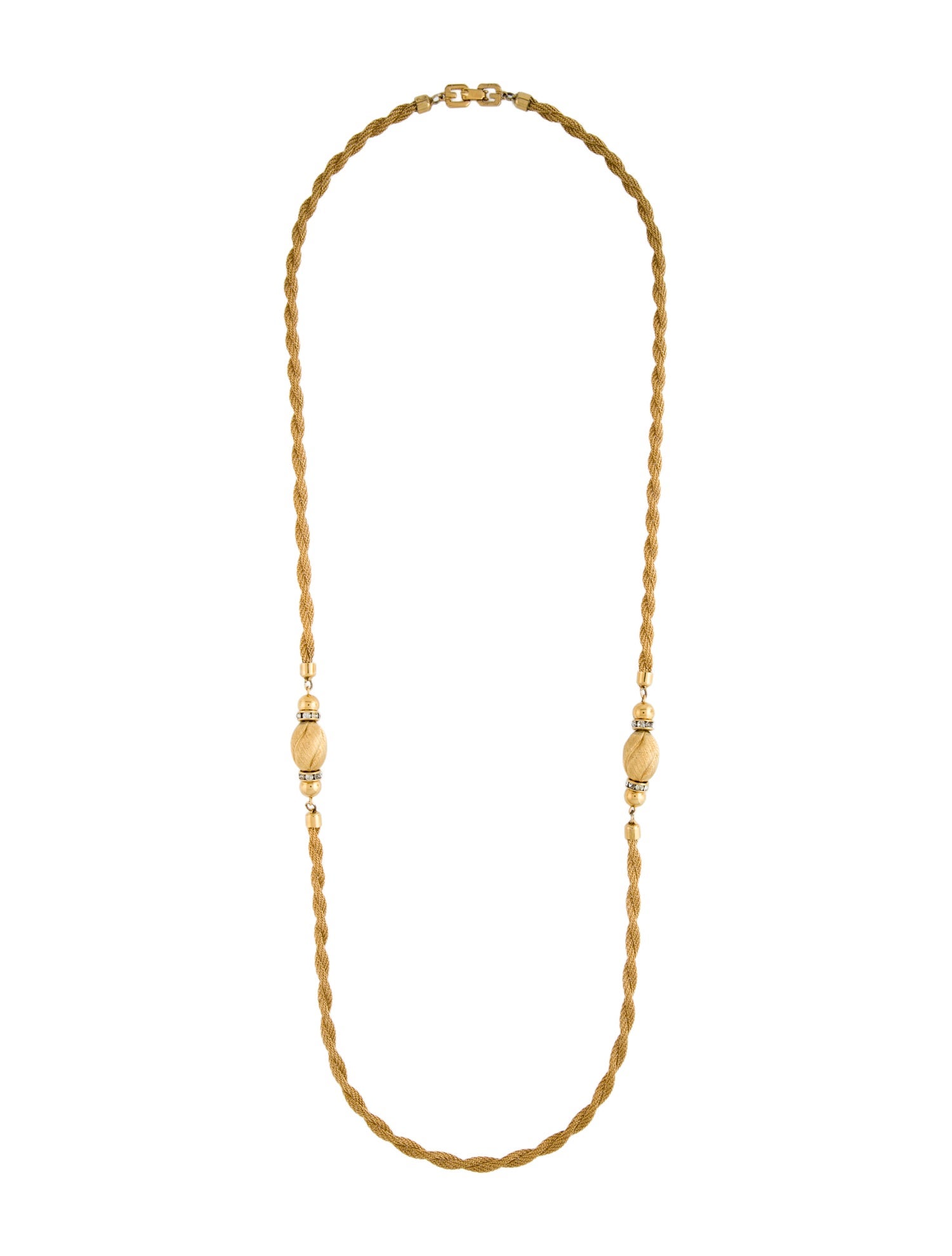 Givenchy Vintage Crystal Station Necklace