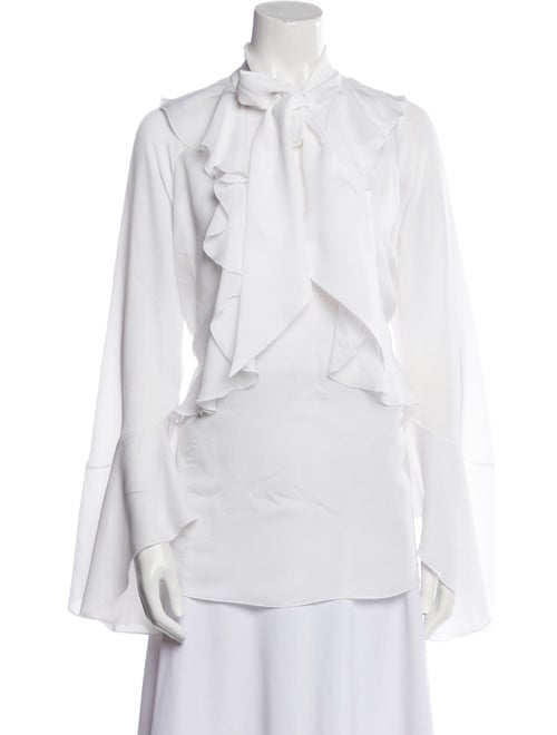 Givenchy Tie Neck Long Sleeve Top