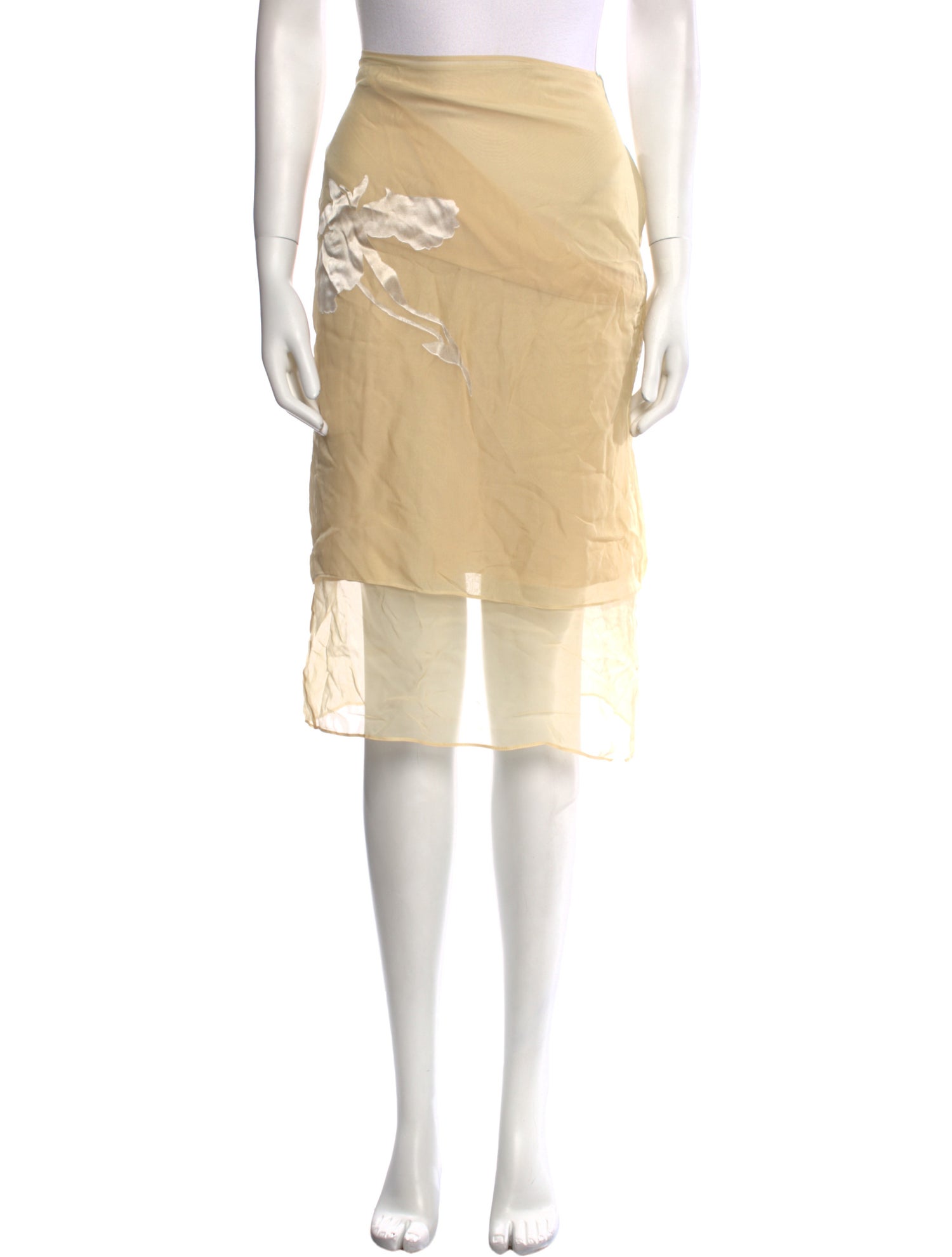 Givenchy Silk Knee-Length Skirt w/ Tags