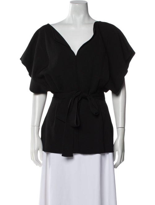 Givenchy V-Neck Short Sleeve Blouse