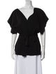 Givenchy V-Neck Short Sleeve Blouse