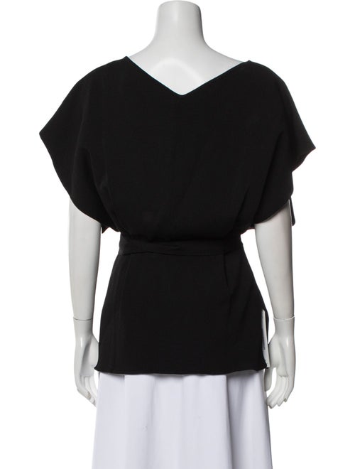 Givenchy V-Neck Short Sleeve Blouse