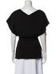 Givenchy V-Neck Short Sleeve Blouse