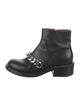 Givenchy Leather Chain-Link Accents Combat Boots