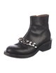 Givenchy Leather Chain-Link Accents Combat Boots