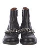 Givenchy Leather Chain-Link Accents Combat Boots