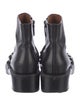 Givenchy Leather Chain-Link Accents Combat Boots