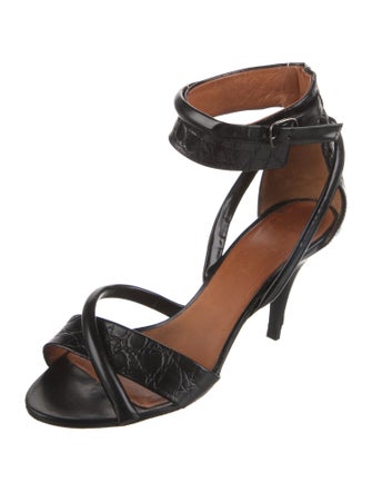 Givenchy Embossed Leather Sandals