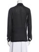 Givenchy Mock Neck Long Sleeve Button-Up Top