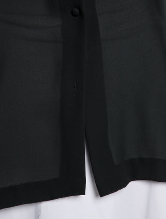 Givenchy Mock Neck Long Sleeve Button-Up Top