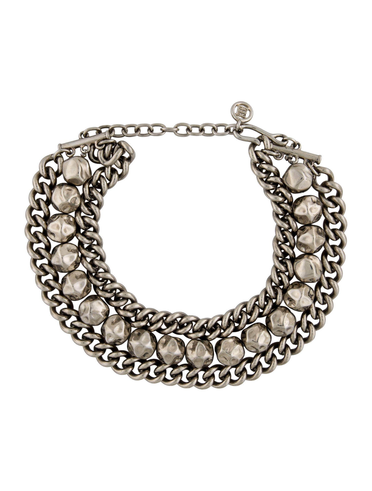 Givenchy bead & Link Mult-Chain choker