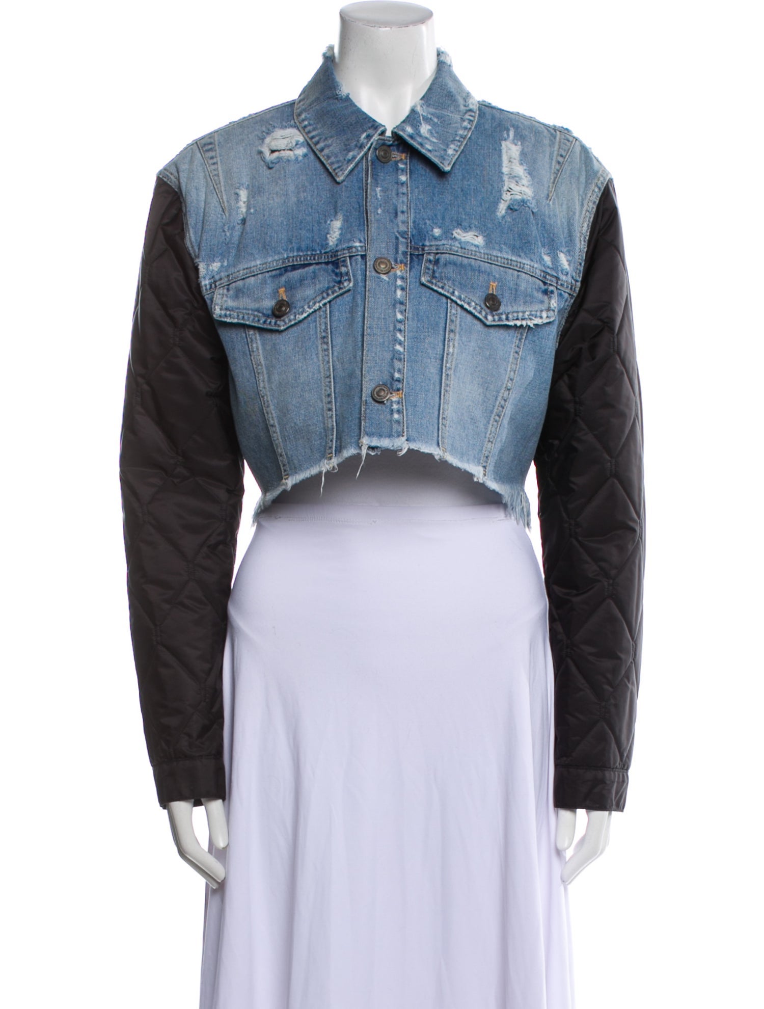 Givenchy Colorblock Pattern Denim Jacket