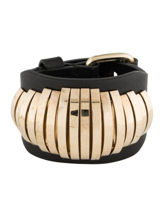 Givenchy Leather Statement Cuff Bracelet