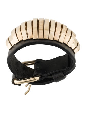Givenchy Leather Statement Cuff Bracelet