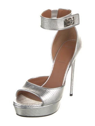 Givenchy Embossed Leather Sandals