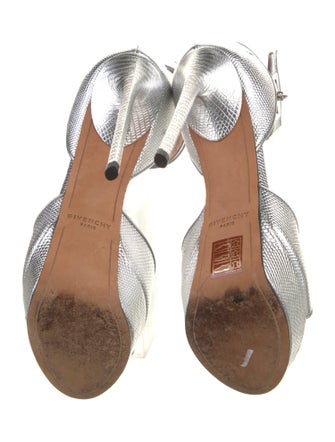 Givenchy Embossed Leather Sandals