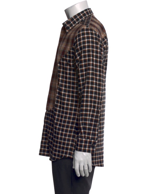 Givenchy Plaid Print Long Sleeve Shirt