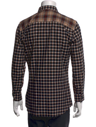 Givenchy Plaid Print Long Sleeve Shirt