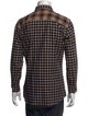 Givenchy Plaid Print Long Sleeve Shirt