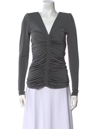 Givenchy V-Neck Long Sleeve Top