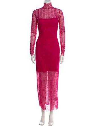 Givenchy Mock Neck Long Dress