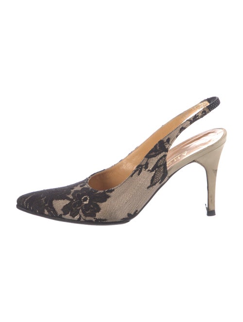Givenchy Lace Animal Print Slingback Pumps