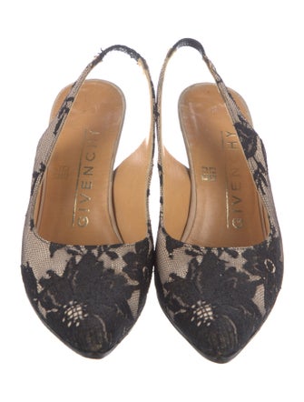 Givenchy Lace Animal Print Slingback Pumps