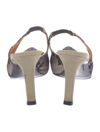 Givenchy Lace Animal Print Slingback Pumps