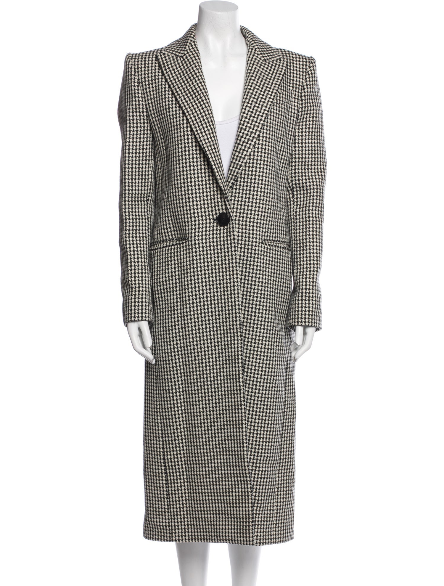 Givenchy Wool Houndstooth Print Coat