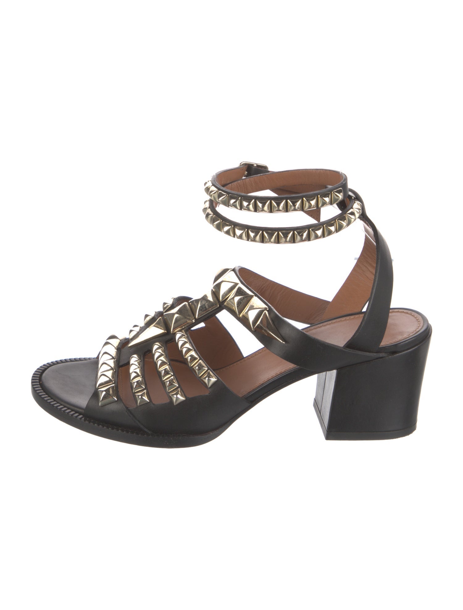 Givenchy Leather Studded Accents Gladiator Sandals