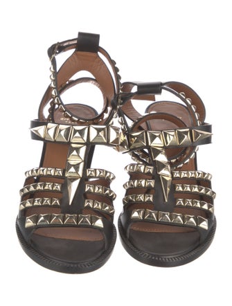 Givenchy Leather Studded Accents Gladiator Sandals