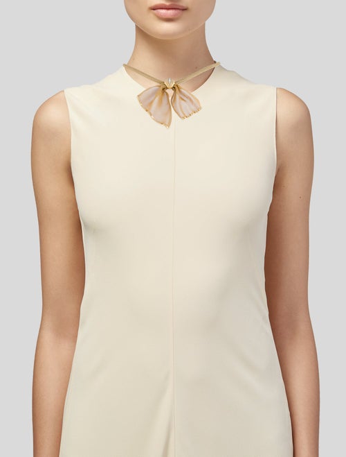 Givenchy Crystal Mesh Bow Choker Necklace