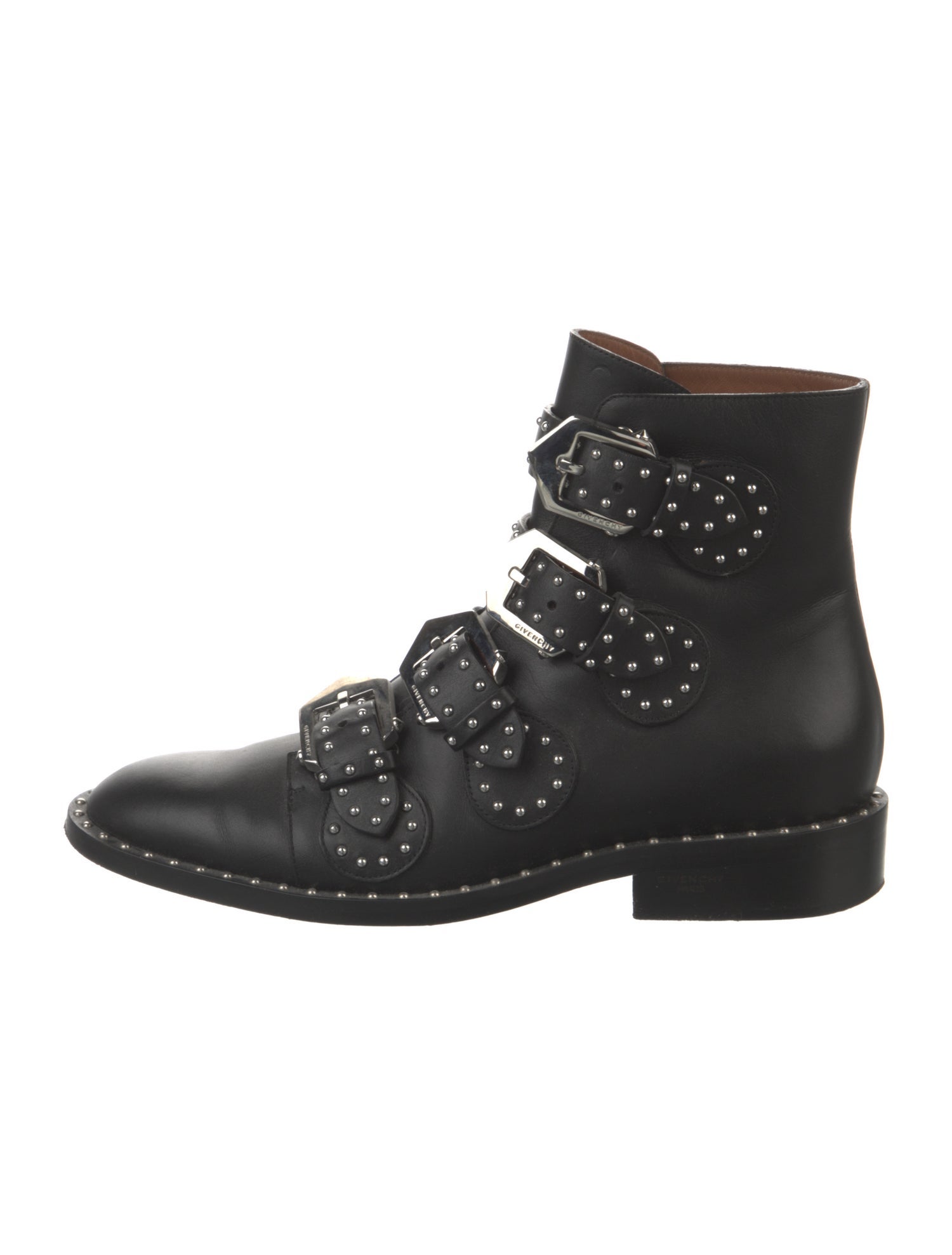 Givenchy Leather Studded Accents Combat Boots