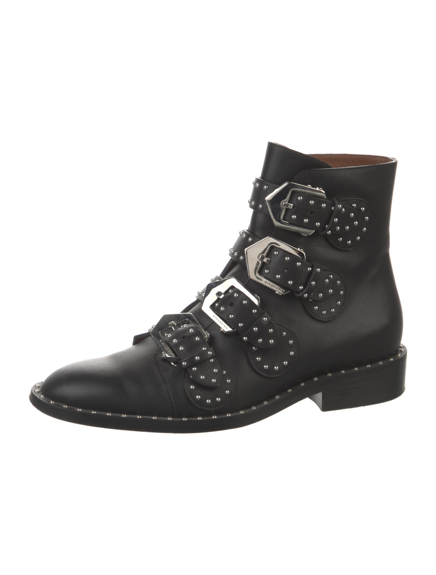 Givenchy Leather Studded Accents Combat Boots