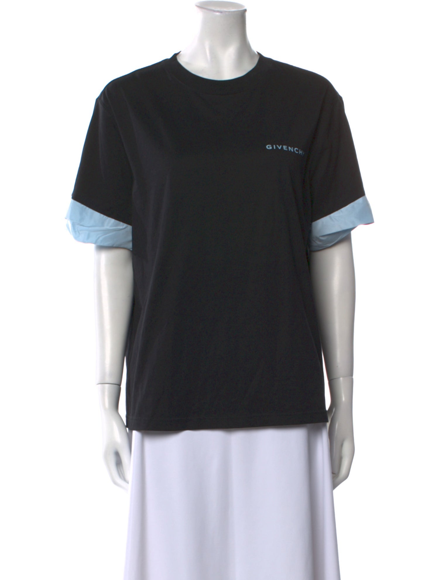 Givenchy Colorblock Pattern Crew Neck T-Shirt