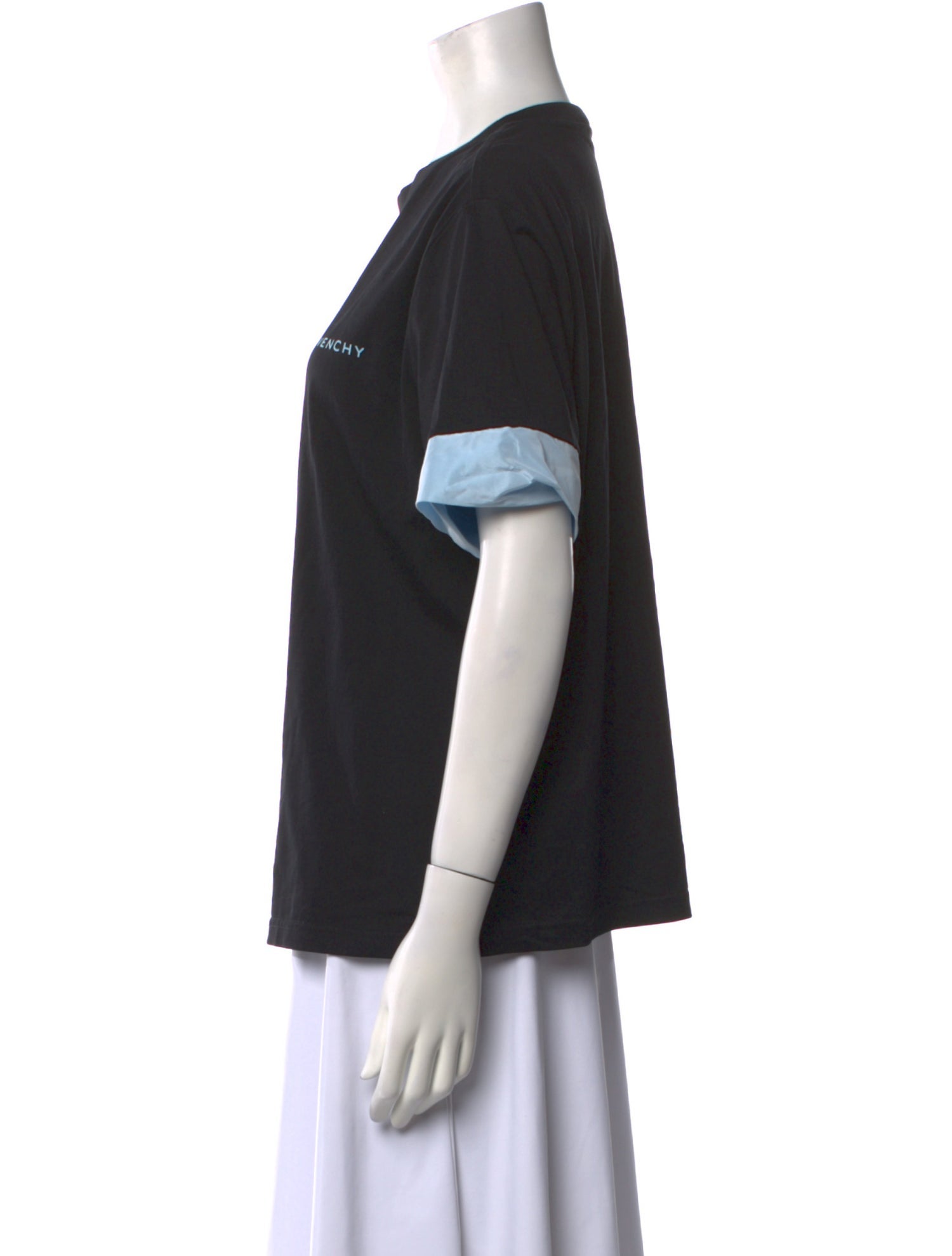 Givenchy Colorblock Pattern Crew Neck T-Shirt