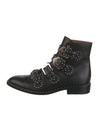 Givenchy Leather Studded Accents Combat Boots