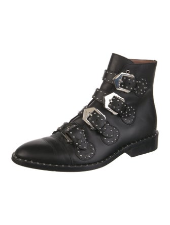 Givenchy Leather Studded Accents Combat Boots