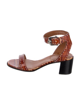 Givenchy Crocodile Studded Accents Sandals