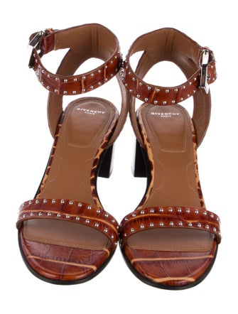 Givenchy Crocodile Studded Accents Sandals
