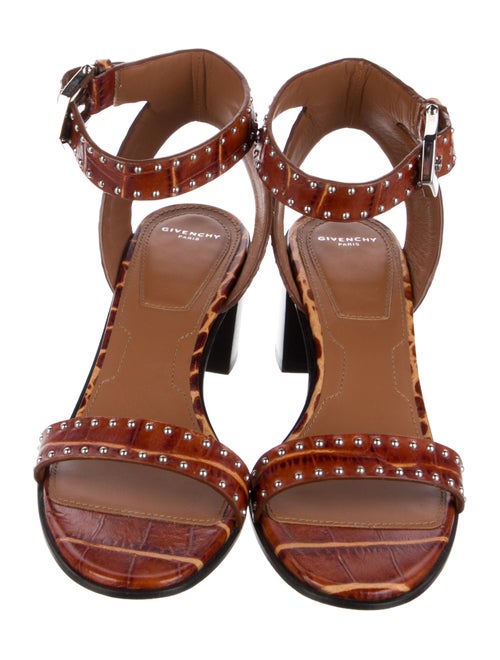 Givenchy Crocodile Studded Accents Sandals