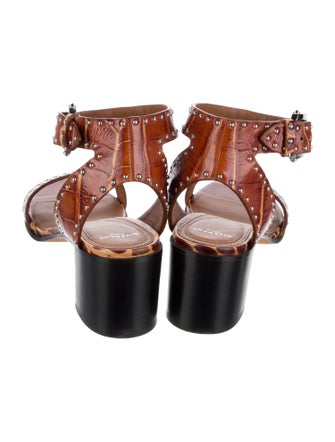 Givenchy Crocodile Studded Accents Sandals