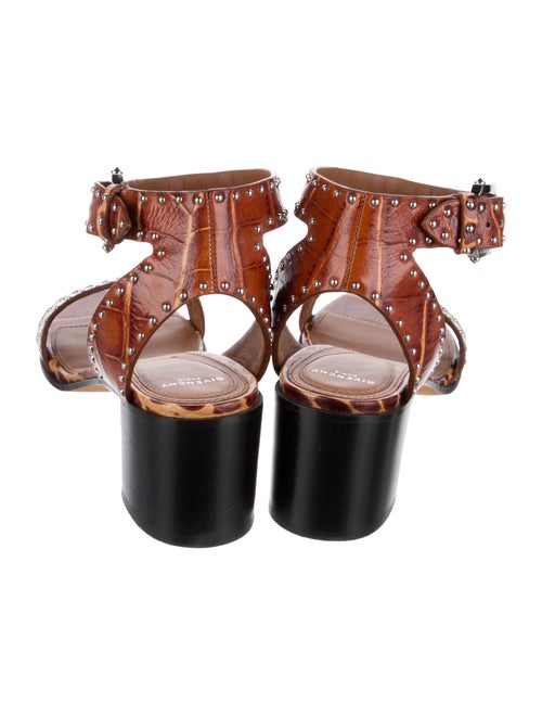 Givenchy Crocodile Studded Accents Sandals